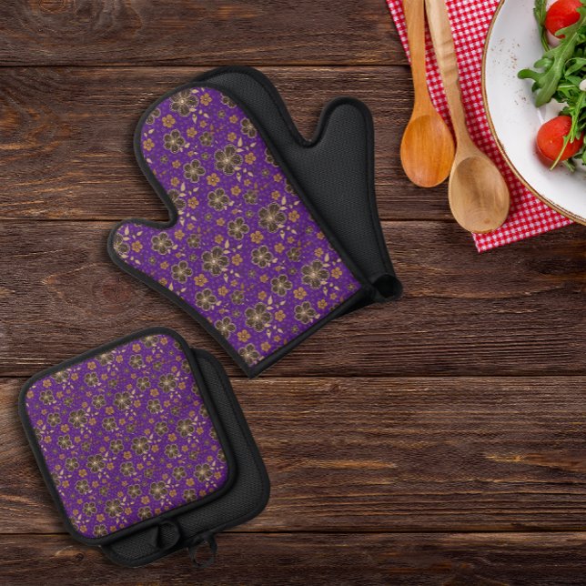 Set De Manoplas Flor natural morena (Subido por el creador)