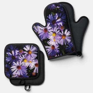 Set De Manoplas Flor silvestre Purple Aster