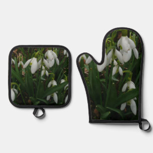 Set De Manoplas Floral de primavera I (Galanthus)