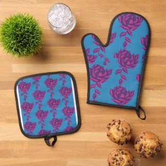 Set De Manoplas Floral lisa