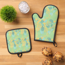 Set De Manoplas Florecimiento de los bosques de Wattle