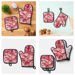 Set De Manoplas Florecimiento de Pétalos de Rosa