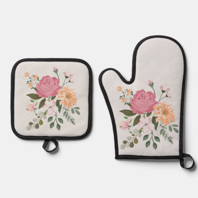 Set De Manoplas Flores acuáticas (Anverso)