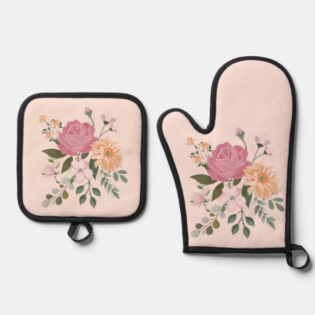 Set De Manoplas Flores acuáticas (Anverso)