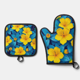 Set De Manoplas Flores amarillas - Mediterráneo