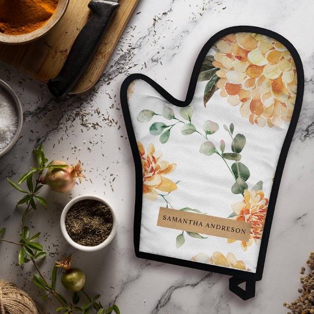 Set De Manoplas Flores amarillas modernas y regalo personalizado d (Subido por el creador)
