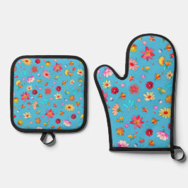 Set De Manoplas Flores caprichosas de Pettit