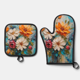 Set De Manoplas Flores de primavera