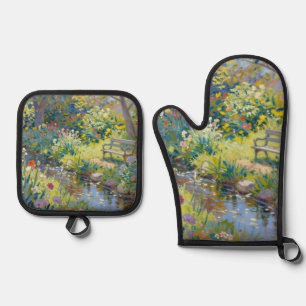 Set De Manoplas Flores de Summer Creek