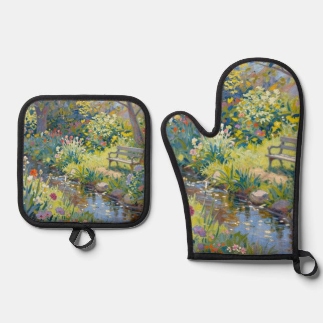 Set De Manoplas Flores de Summer Creek (Anverso)