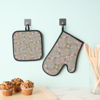 Set De Manoplas Flores y criaturas inspiradas en la naturaleza