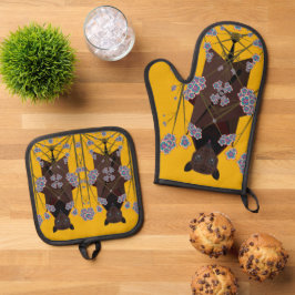 Set De Manoplas Flying Fox Mustard