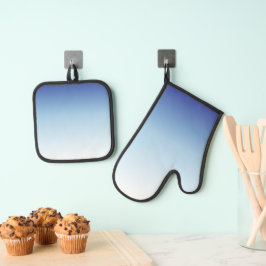 Set De Manoplas Fondo degradado azul minimalista
