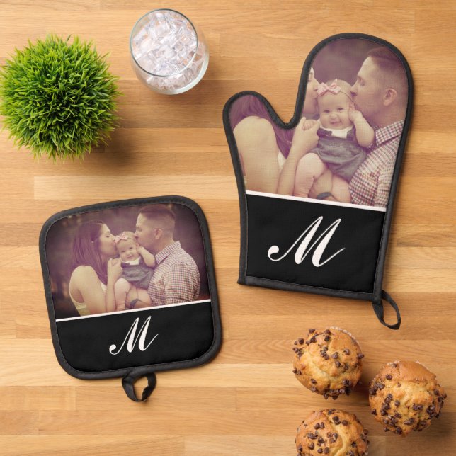 Set De Manoplas Foto Crear su propio Monograma Personalizado inici (De arriba hacia abajo)