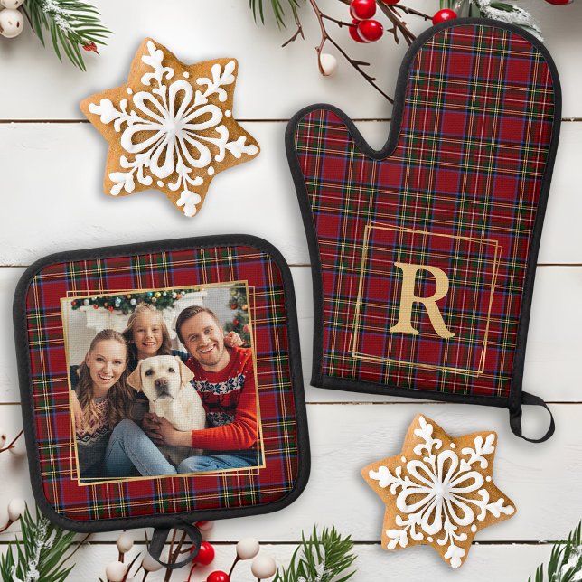 Set De Manoplas Foto personalizada de Navidades de familia con oro (Subido por el creador)
