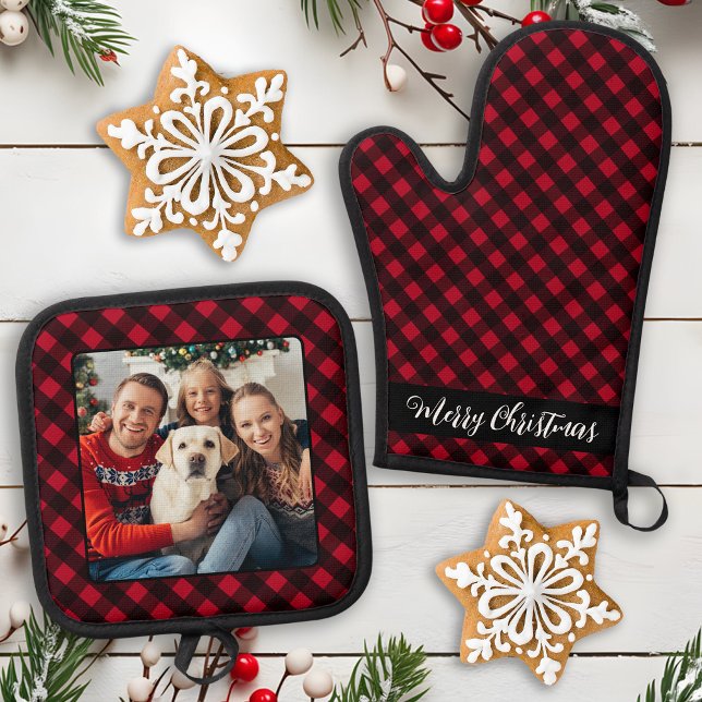 Set De Manoplas Foto personalizada de Red Plaid para Navidades de  (Subido por el creador)