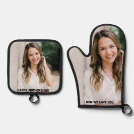 Set De Manoplas Foto personalizado Feliz Día de la Madre