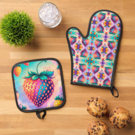 Set De Manoplas Fresa colorida