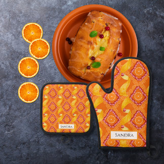 Set De Manoplas Frutas y ralladura de naranja personalizadas