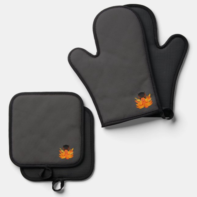 Set De Manoplas fuego  (Anverso/Reverso)
