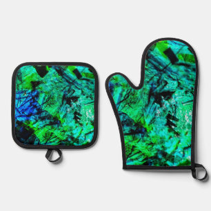 Set De Manoplas Funda de olla de color azul claro y hormigón de ho