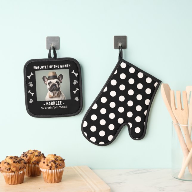 Set De Manoplas Funny Dog Employee of the Month (Insitu (colgante))