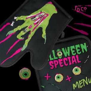 Set De Manoplas Funny Funky Halloween Menú Especial XOXO