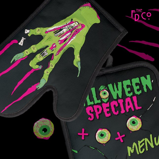 Set De Manoplas Funny Funky Halloween Menú Especial XOXO (Subido por el creador)