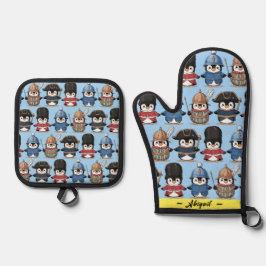Set De Manoplas Funny Guardia Real del Pingüino (Personalizada)