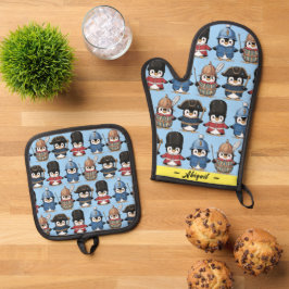 Set De Manoplas Funny Guardia Real del Pingüino (Personalizada)
