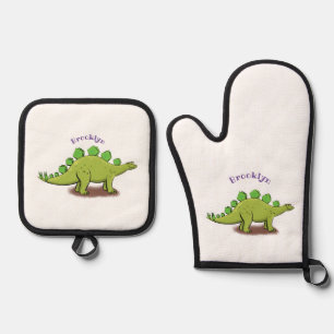 Set De Manoplas Funny stegosaurus dinosaur personalizado