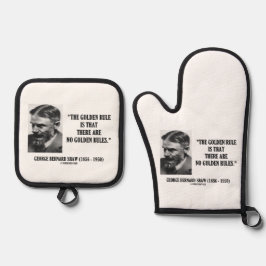 Set De Manoplas G. B. Shaw Golden Rule No Golden Rules Cita