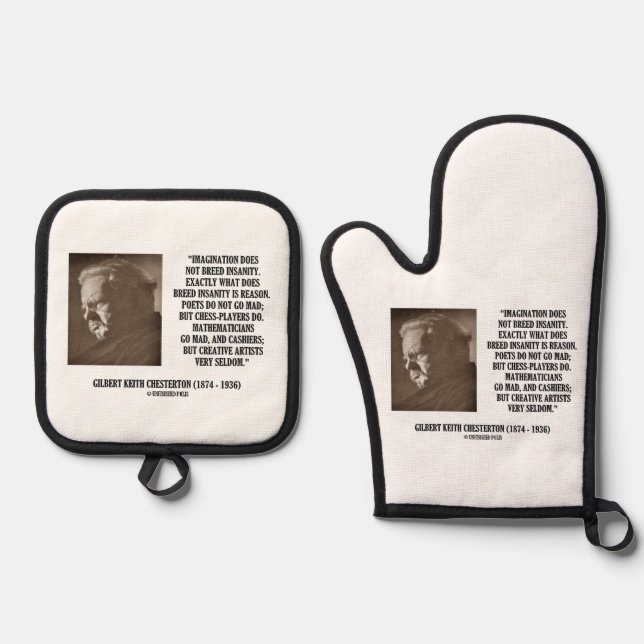 Set De Manoplas G.K. Chesterton Imagination Insanity Creative (Anverso)