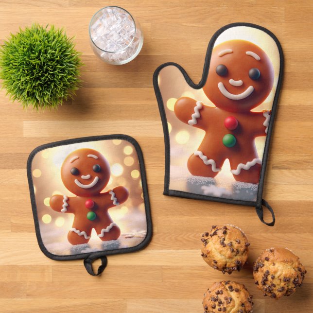 Set De Manoplas Galleta de pan de jengibre (De arriba hacia abajo)