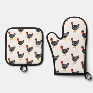 Set De Manoplas Gallina negra