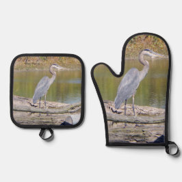 Set De Manoplas Garza Azul 
