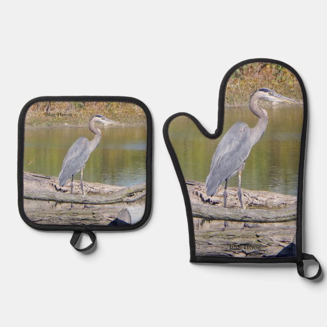 Set De Manoplas Garza Azul  (Anverso)