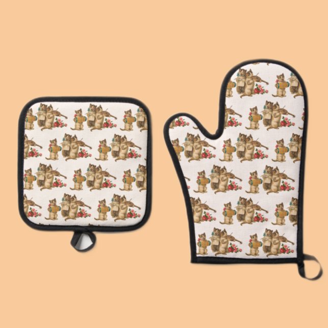 Set De Manoplas Gatos musicales (Subido por el creador)