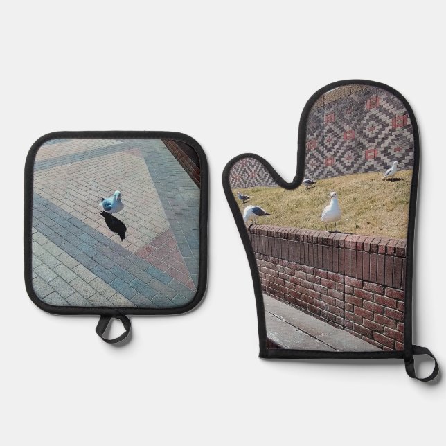 Set De Manoplas Gaviotas (Anverso)