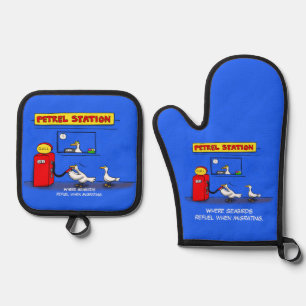 Set De Manoplas Gaviotas marinas divertidas petrel humor personali