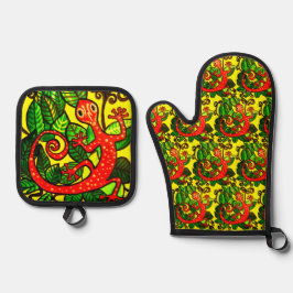 Set De Manoplas Gecko Rojo