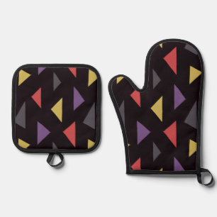 Set De Manoplas Geo Heat Multicolored Silver Quilly