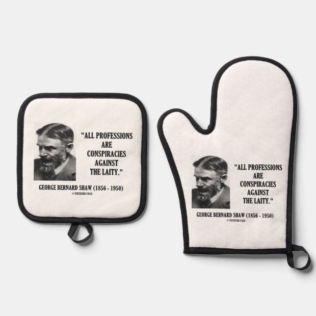 Set De Manoplas George B. Shaw Profesores Conspiracias Laity (Anverso)