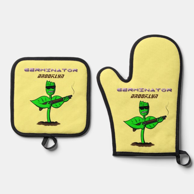 Set De Manoplas Germinator cyborg personalizado divertido (Anverso)