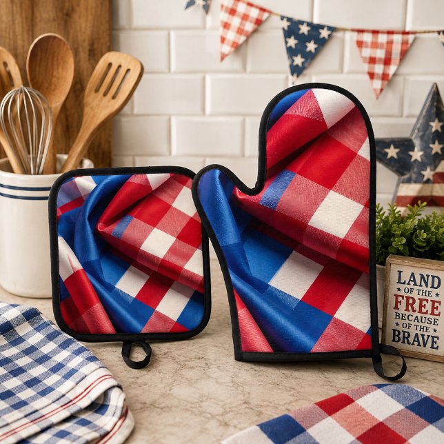 Set De Manoplas Gingham y Gloria (Subido por el creador)