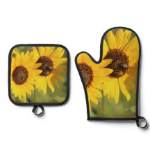 Girasoles Silvestres y Abejas Estilo Casa de Campo