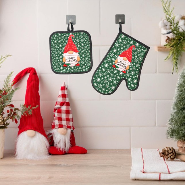 Set De Manoplas Gnomo de Navidad   (Subido por el creador)