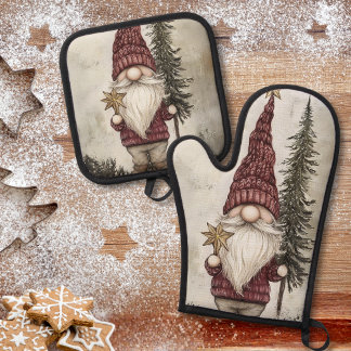 Set De Manoplas Gnomo de Navidad para las fiestas