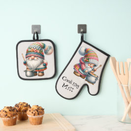 Set De Manoplas Gnomos de Cocina