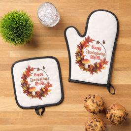 Set De Manoplas Gracias Giving Mom Mitts por las vacaciones